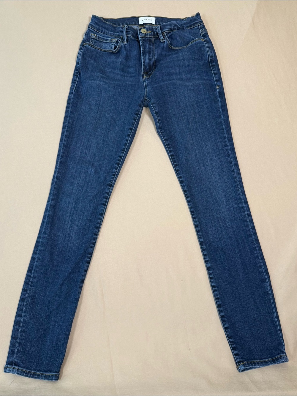 FRAME Le Skinny de Jeanne, Mid Rise Skinny Ankle
Length, Medium Wash, Size 27